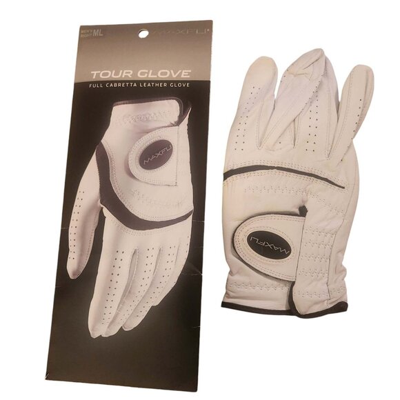 MaxiFli Full Cabretta Leather Tour Golf Men's Right Hand Sz ML New - Picture 1 of 3